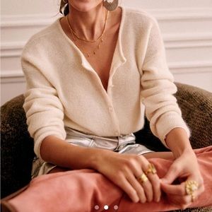 Sezane Gaspard Ecru Cardigan XS